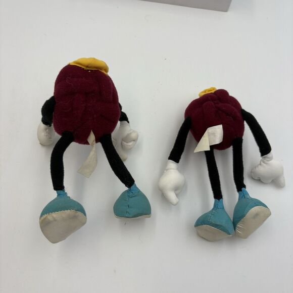 Vintage 1988 California Raisin Posable Plush Figures Plushie Toy Yellow Hat (2) - Picture 3 of 3